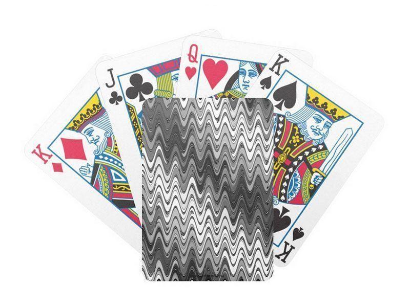 Playing Cards-WAVY #2 Premium Bicycle® Playing Cards-Grays &amp; White-from COLORADDICTED.COM-