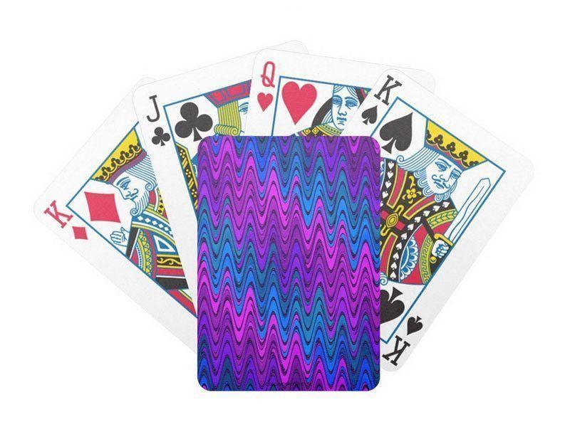 Playing Cards-WAVY #2 Premium Bicycle® Playing Cards-Purples &amp; Violets &amp; Turquoises-from COLORADDICTED.COM-