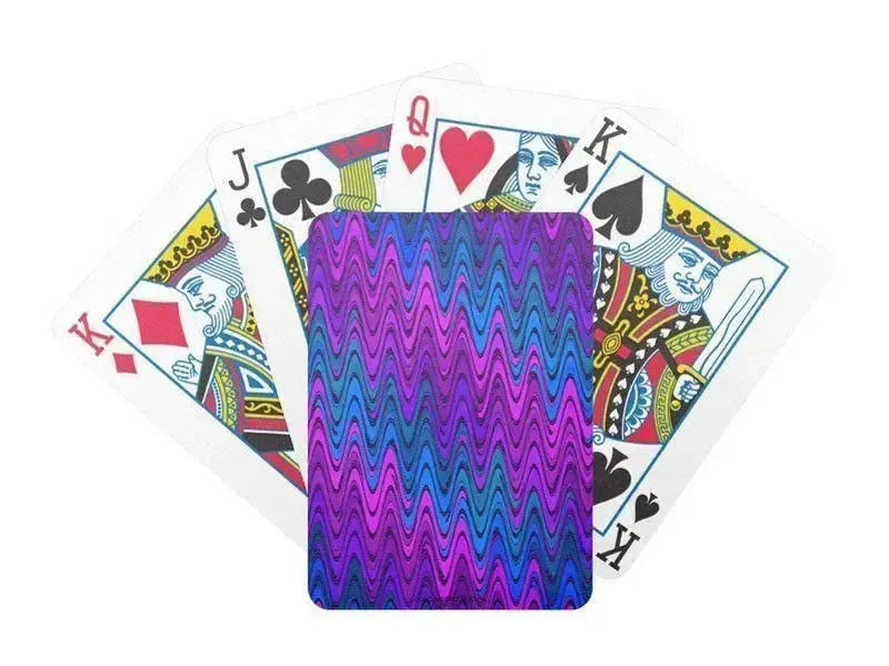 Playing Cards-WAVY #2 Premium Poker Playing Cards-Purples & Violets & Turquoises-from COLORADDICTED.COM-