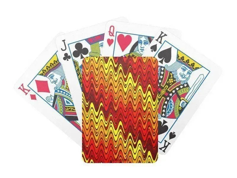 Playing Cards-WAVY #2 Premium Poker Playing Cards-Reds & Oranges & Yellows-from COLORADDICTED.COM-
