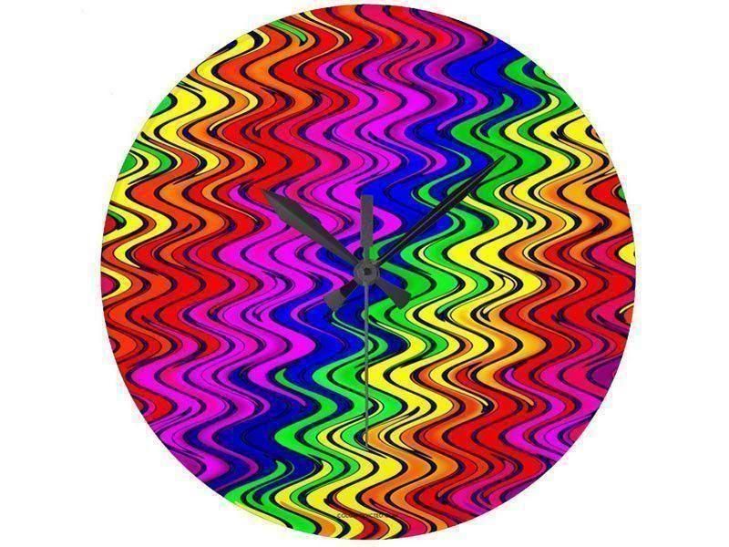 Wall Clocks-WAVY #2 Round Wall Clocks-Multicolor Bright-from COLORADDICTED.COM-