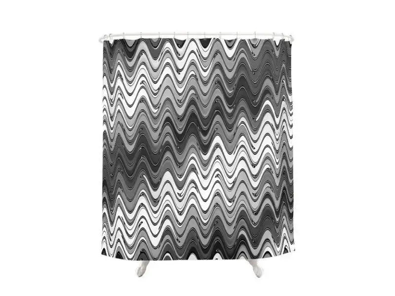Shower Curtains-WAVY #2 Shower Curtains-from COLORADDICTED.COM-