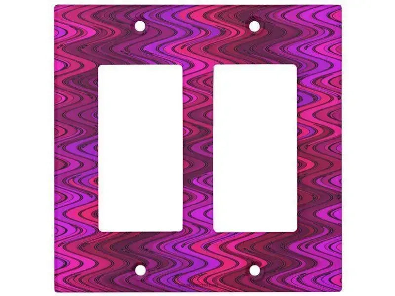 Rocker Light Switch Covers-WAVY #2 Single, Double & Triple-Rocker Light Switch Covers-from COLORADDICTED.COM-
