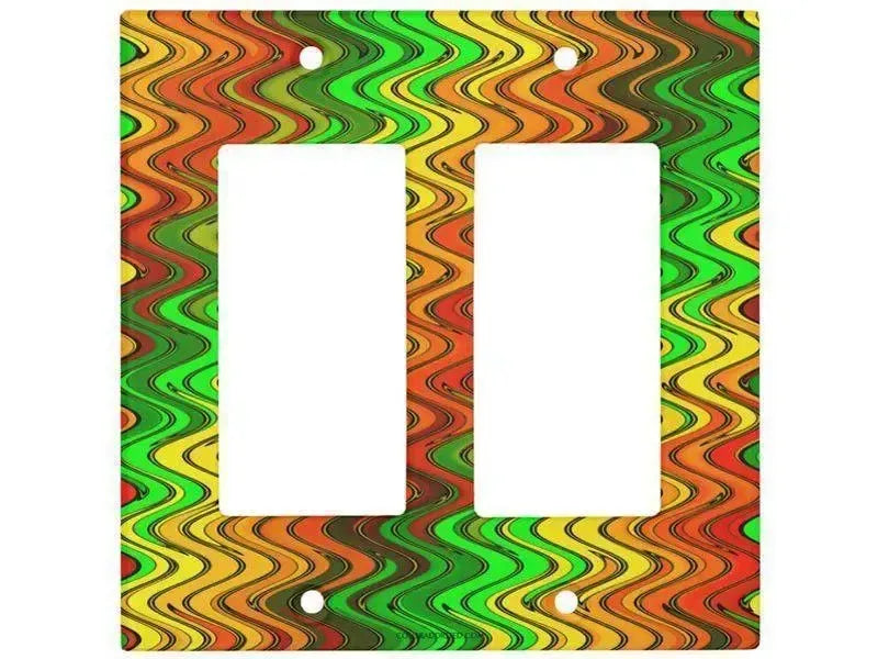 Rocker Light Switch Covers-WAVY #2 Single, Double & Triple-Rocker Light Switch Covers-from COLORADDICTED.COM-