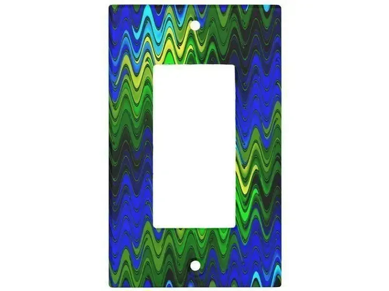 Rocker Light Switch Covers-WAVY #2 Single, Double & Triple-Rocker Light Switch Covers-from COLORADDICTED.COM-