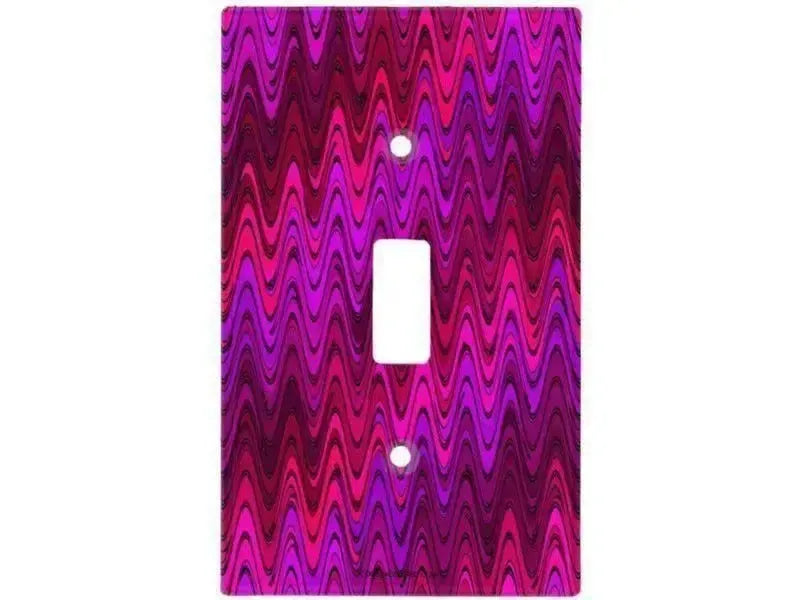 Toggle Light Switch Covers-WAVY #2 Single, Double & Triple-Toggle Light Switch Covers-Purples & Fuchsias & Violets & Magentas-from COLORADDICTED.COM-