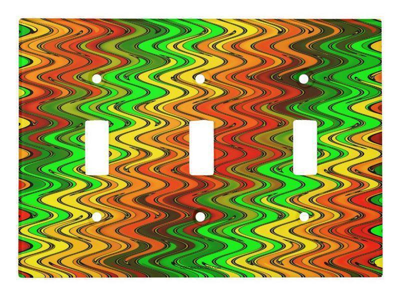 Toggle Light Switch Covers-WAVY #2 Single, Double & Triple-Toggle Light Switch Covers-from COLORADDICTED.COM-
