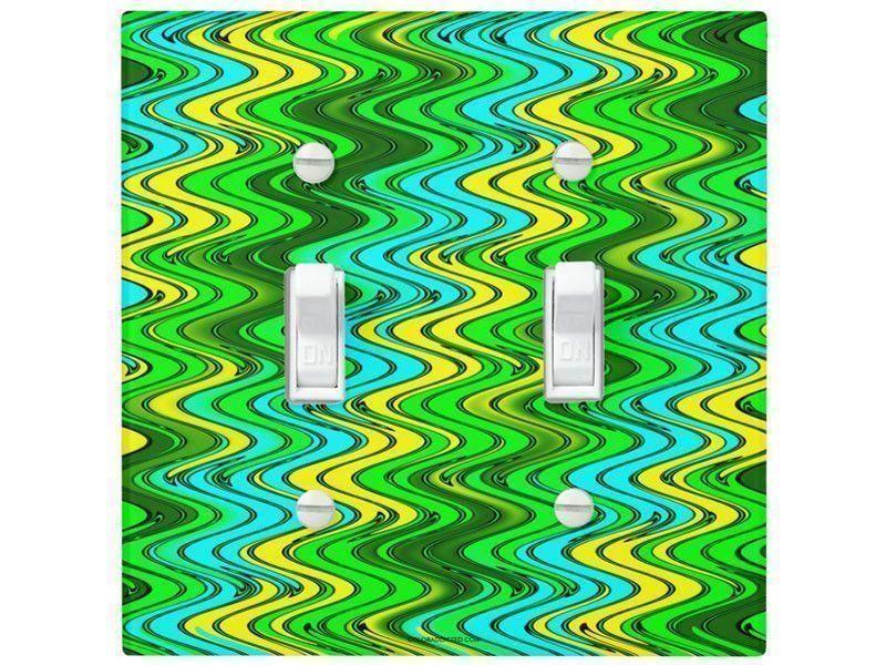 Light Switch Covers-WAVY #2 Single, Double &amp; Triple-Toggle Light Switch Covers-from COLORADDICTED.COM-