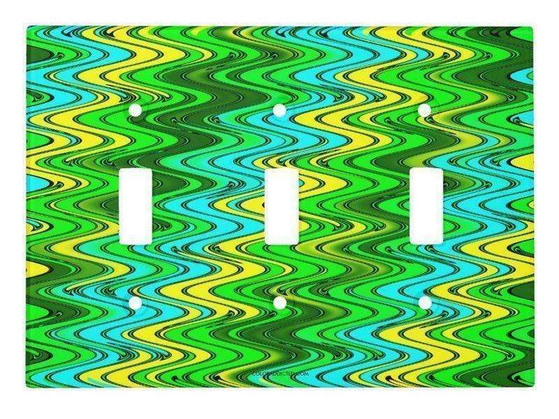 Toggle Light Switch Covers-WAVY #2 Single, Double & Triple-Toggle Light Switch Covers-from COLORADDICTED.COM-
