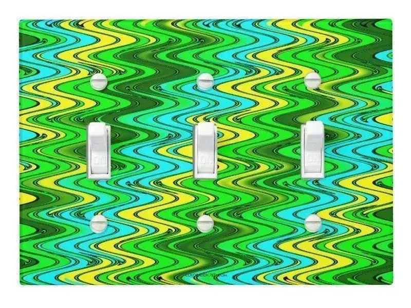 Toggle Light Switch Covers-WAVY #2 Single, Double & Triple-Toggle Light Switch Covers-from COLORADDICTED.COM-