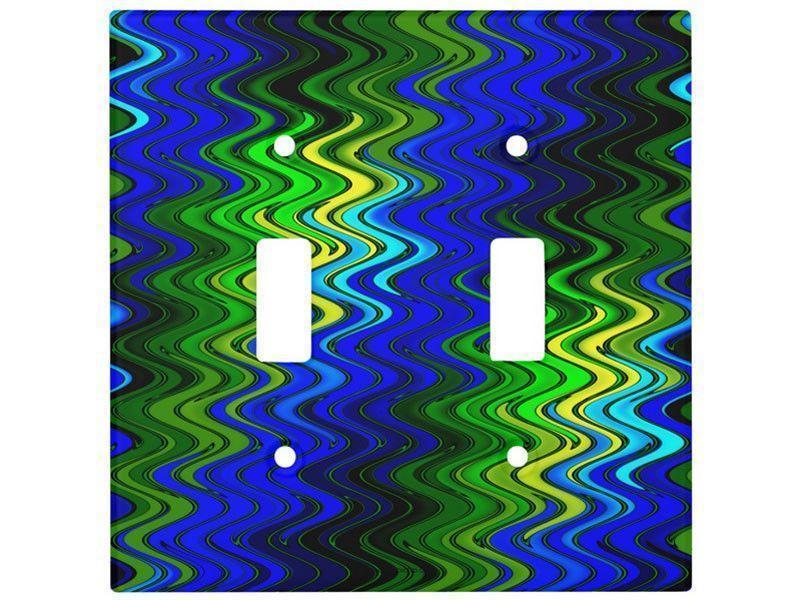 Toggle Light Switch Covers-WAVY #2 Single, Double & Triple-Toggle Light Switch Covers-from COLORADDICTED.COM-