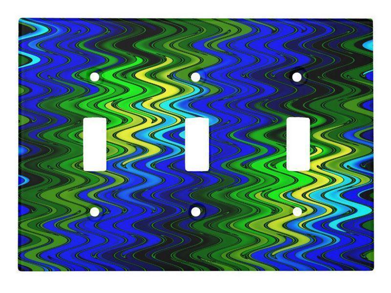 Toggle Light Switch Covers-WAVY #2 Single, Double & Triple-Toggle Light Switch Covers-from COLORADDICTED.COM-