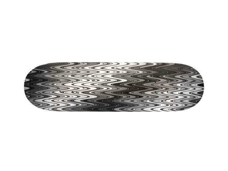 Skateboard Decks-WAVY #2 Skateboard Decks-Grays &amp; White-from COLORADDICTED.COM-