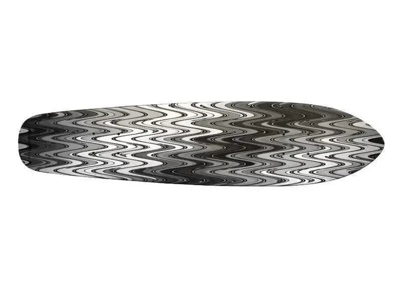 Skateboard Decks-WAVY #2 Skateboard Decks-Grays & White-from COLORADDICTED.COM-
