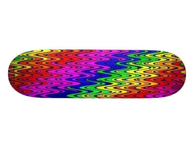 Skateboard Decks-WAVY #2 Skateboard Decks-Multicolor Bright-from COLORADDICTED.COM-