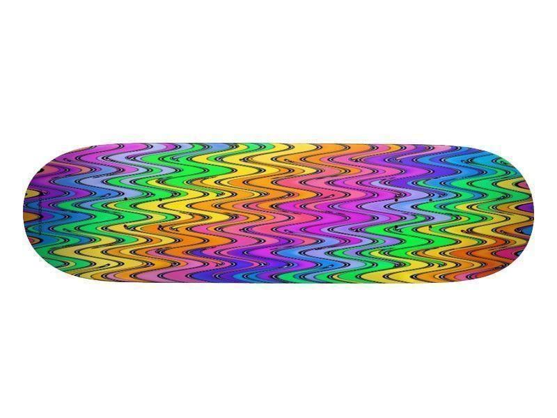 Skateboard Decks-WAVY #2 Skateboard Decks-Multicolor Light-from COLORADDICTED.COM-