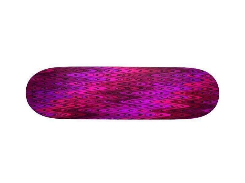 Skateboard Decks-WAVY #2 Skateboard Decks-Purples &amp; Fuchsias &amp; Violets &amp; Magentas-from COLORADDICTED.COM-