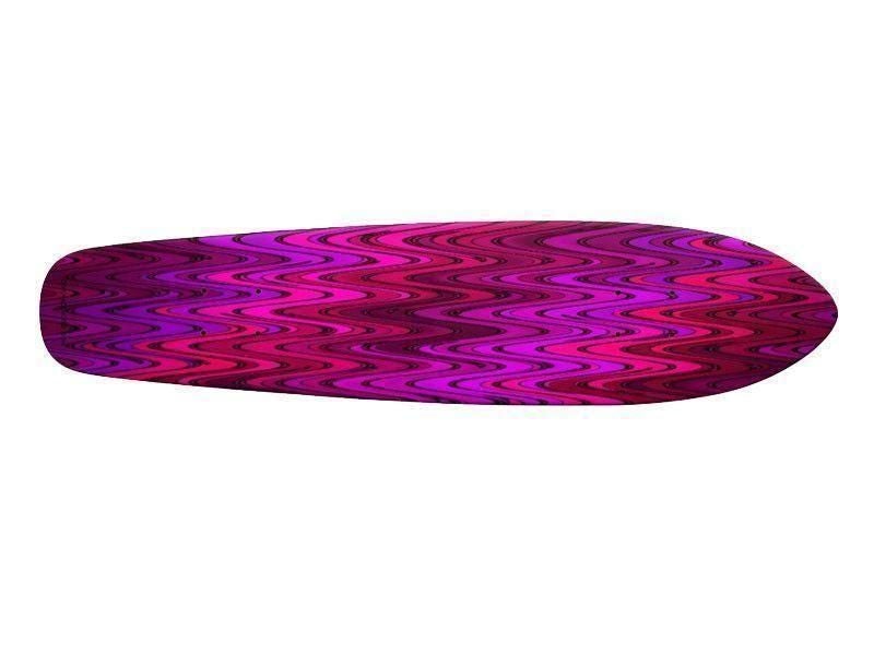 Skateboard Decks-WAVY #2 Skateboard Decks-Purples &amp; Fuchsias &amp; Violets &amp; Magentas-from COLORADDICTED.COM-
