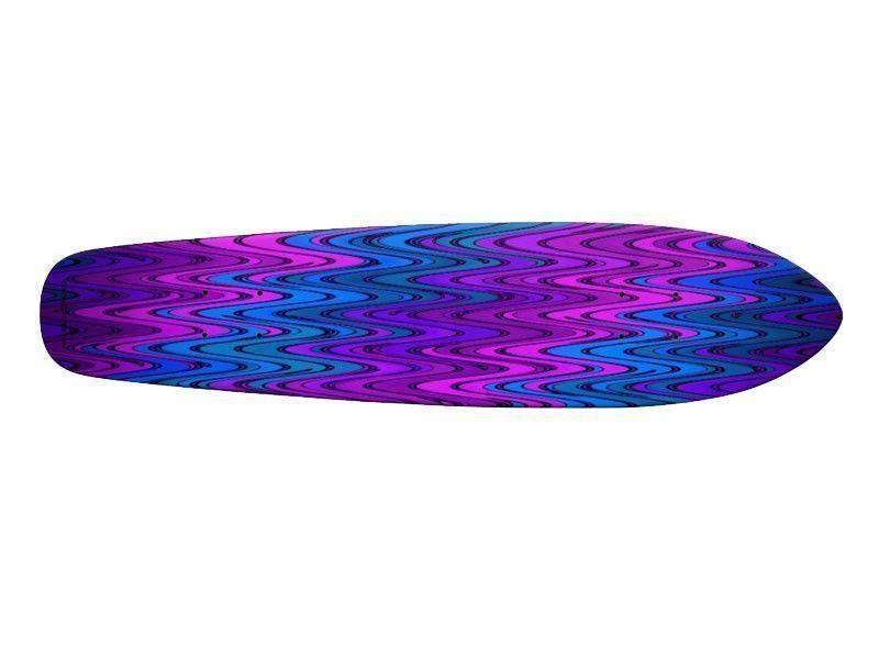 Skateboard Decks-WAVY #2 Skateboard Decks-Purples &amp; Violets &amp; Turquoises-from COLORADDICTED.COM-