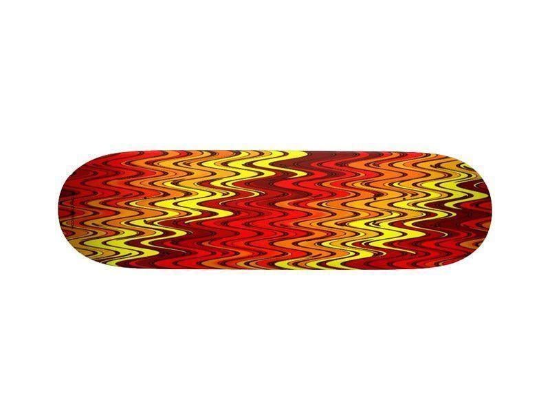 Skateboard Decks-WAVY #2 Skateboard Decks-Reds &amp; Oranges &amp; Yellows-from COLORADDICTED.COM-