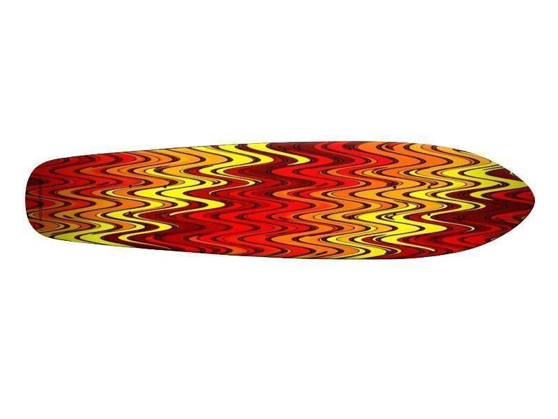 Skateboard Decks-WAVY #2 Skateboard Decks-Reds &amp; Oranges &amp; Yellows-from COLORADDICTED.COM-