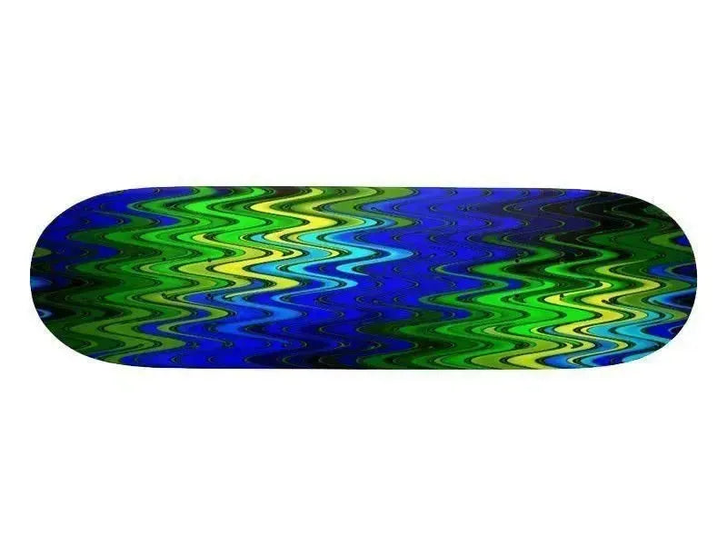 Skateboards-WAVY #2 Skateboards-Blues & Greens & Yellows-from COLORADDICTED.COM-