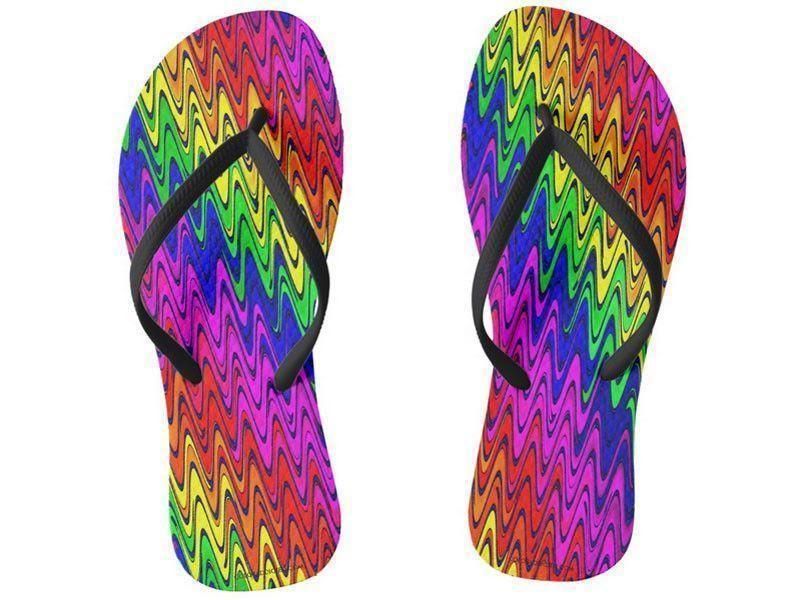 Flip Flops-WAVY #2 Slim-Strap Flip Flops-Multicolor Bright-from COLORADDICTED.COM-