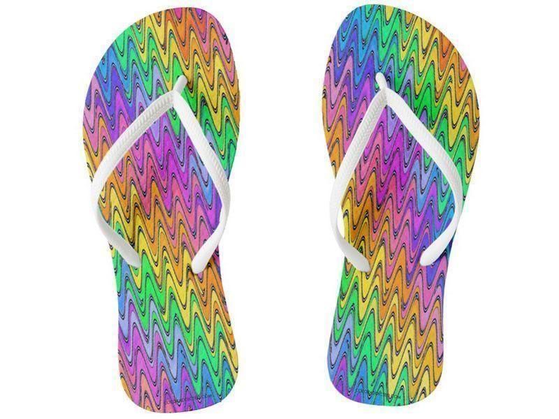 Flip Flops-WAVY #2 Slim-Strap Flip Flops-Multicolor Light-from COLORADDICTED.COM-