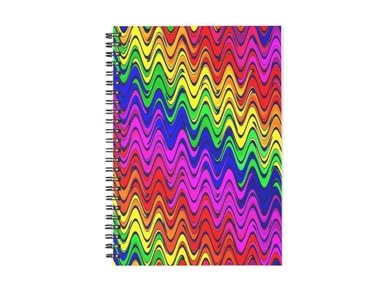 Spiral Notebooks-WAVY #2 Spiral Notebooks-Multicolor Bright-from COLORADDICTED.COM-