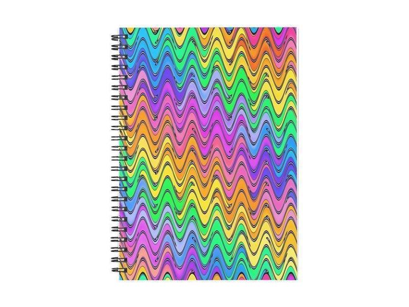 Spiral Notebooks-WAVY #2 Spiral Notebooks-Multicolor Light-from COLORADDICTED.COM-