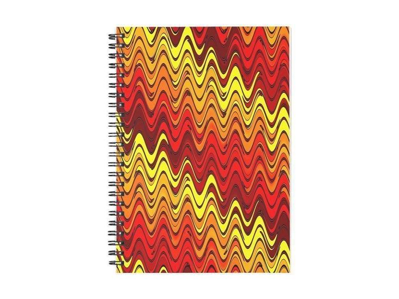 Spiral Notebooks-WAVY #2 Spiral Notebooks-Reds &amp; Oranges &amp; Yellows-from COLORADDICTED.COM-