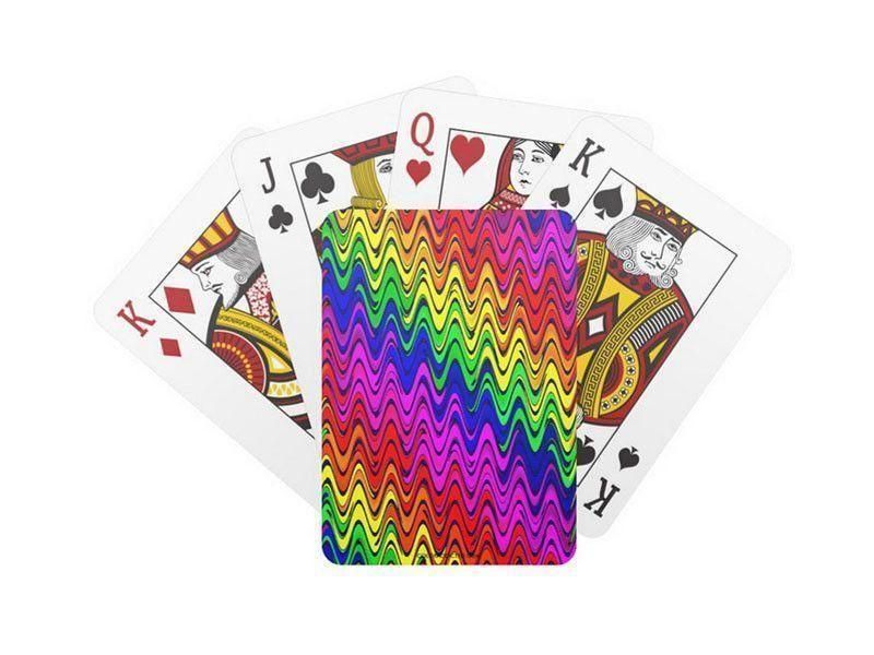 Playing Cards-WAVY #2 Standard Playing Cards-Multicolor Bright-from COLORADDICTED.COM-