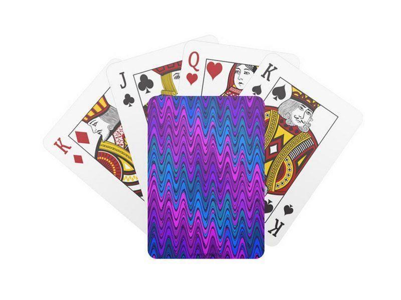 Playing Cards-WAVY #2 Standard Playing Cards-Purples &amp; Violets &amp; Turquoises-from COLORADDICTED.COM-