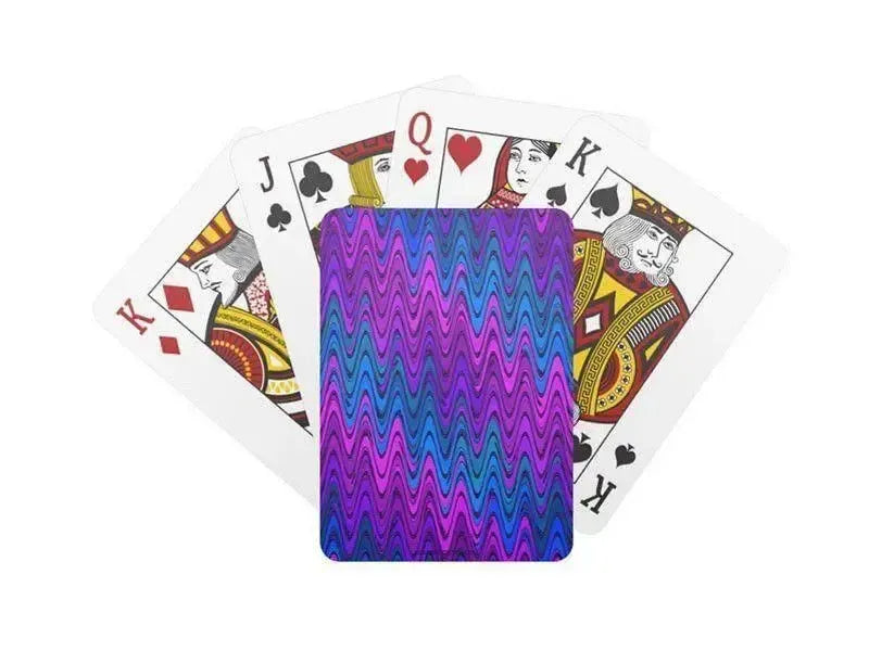 Playing Cards-WAVY #2 Standard Playing Cards-Purples & Violets & Turquoises-from COLORADDICTED.COM-