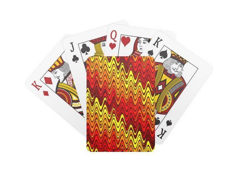 Playing Cards-WAVY #2 Standard Playing Cards-Reds &amp; Oranges &amp; Yellows-from COLORADDICTED.COM-