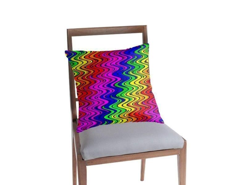 Throw Pillows & Throw Pillow Cases-WAVY #2 Throw Pillows & Throw Pillow Cases-from COLORADDICTED.COM-