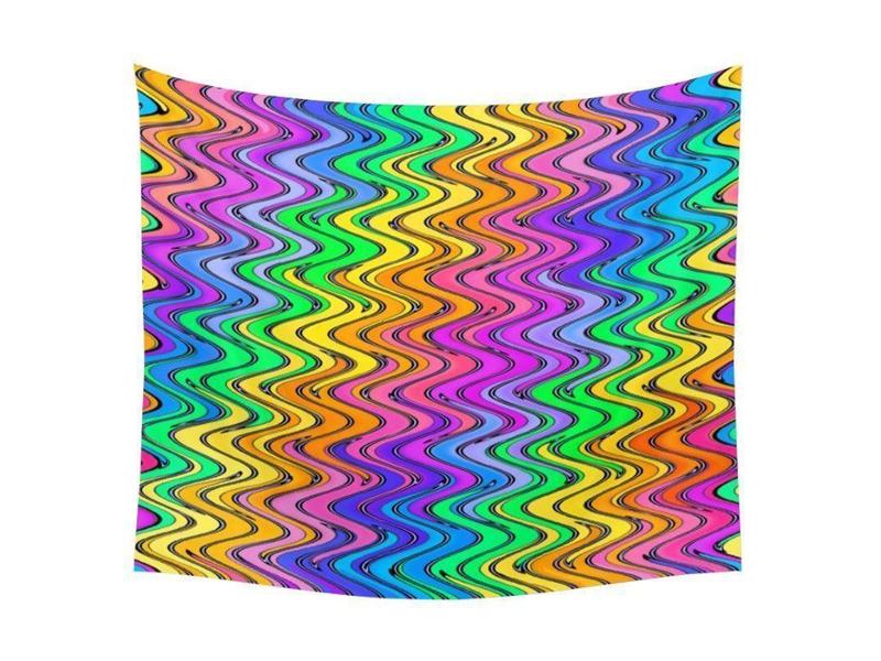 Wall Tapestries-WAVY #2 Wall Tapestries-Multicolor Light-from COLORADDICTED.COM-