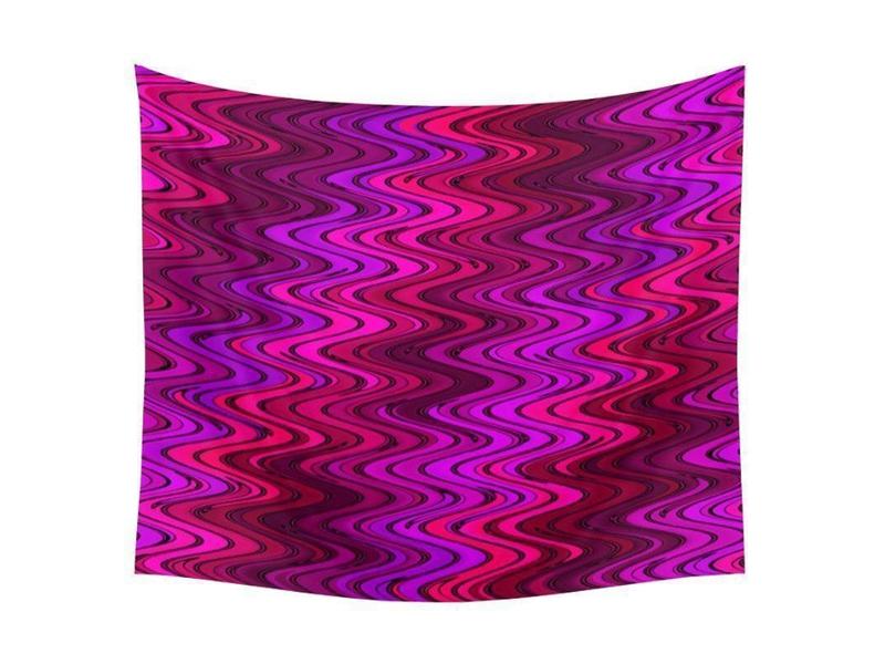 Wall Tapestries-WAVY #2 Wall Tapestries-Purples &amp; Fuchsias &amp; Violets &amp; Magentas-from COLORADDICTED.COM-
