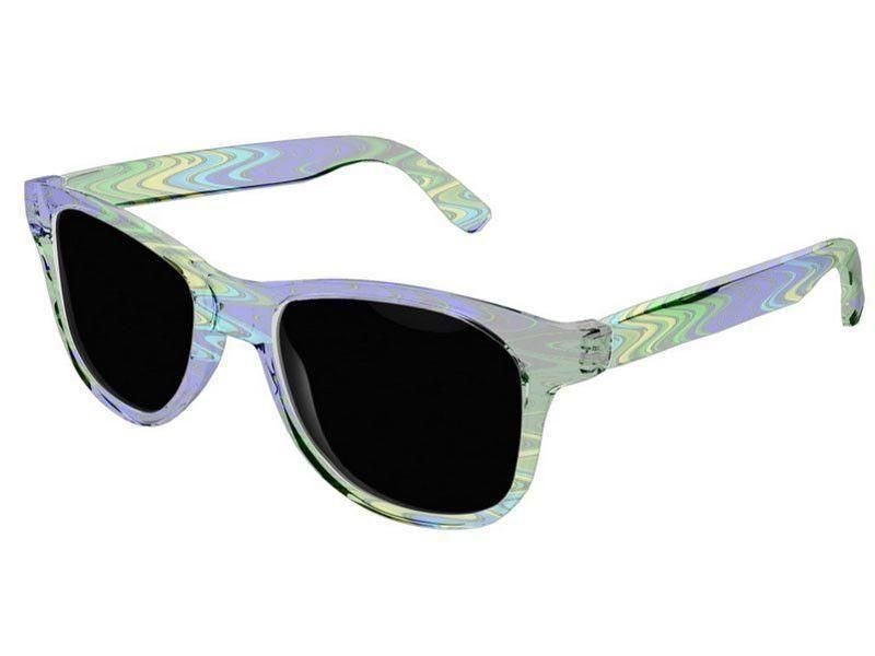 Wayfarer Sunglasses-WAVY #2 Wayfarer Sunglasses (transparent background)-Blues, Greens &amp; Yellows-from COLORADDICTED.COM-