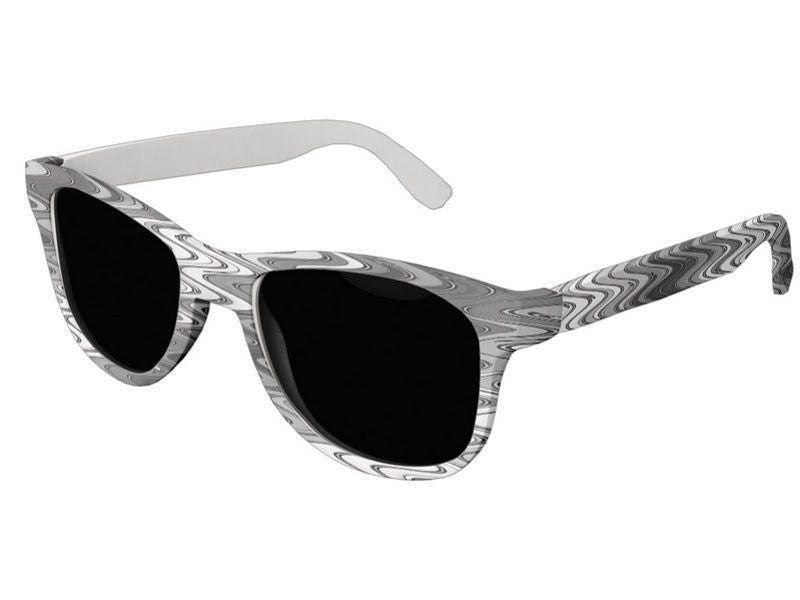 Wayfarer Sunglasses-WAVY #2 Wayfarer Sunglasses (white background)-Grays &amp; White-from COLORADDICTED.COM-