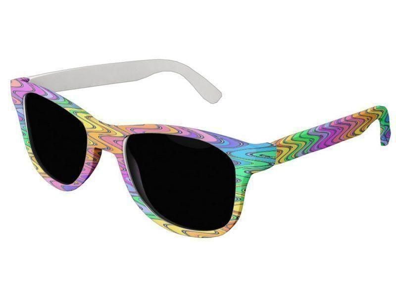 Wayfarer Sunglasses-WAVY #2 Wayfarer Sunglasses (white background)-Multicolor Light-from COLORADDICTED.COM-