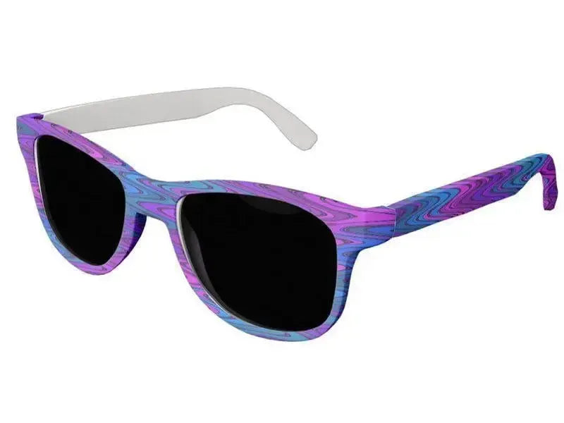 Wayfarer Sunglasses-WAVY #2 Wayfarer Sunglasses (white background)-Purples, Violets & Turquoises-from COLORADDICTED.COM-