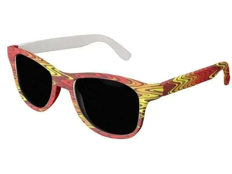 Wayfarer Sunglasses-WAVY #2 Wayfarer Sunglasses (white background)-Reds, Oranges & Yellows-from COLORADDICTED.COM-