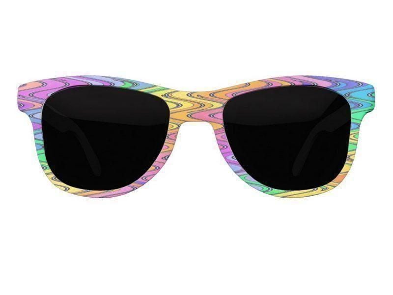 Wayfarer Sunglasses-WAVY #2 Wayfarer Sunglasses (white background)-Multicolor Light-from COLORADDICTED.COM-