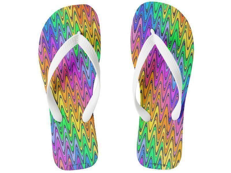 Flip Flops-WAVY #2 Wide-Strap Flip Flops-Multicolor Light-from COLORADDICTED.COM-