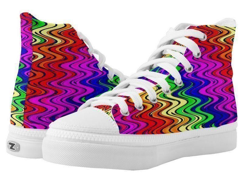 ZipZ High-Top Sneakers-WAVY #2 ZipZ High-Top Sneakers-Multicolor Bright-from COLORADDICTED.COM-