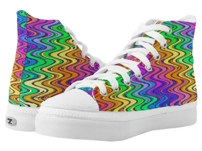 ZipZ High-Top Sneakers-WAVY #2 ZipZ High-Top Sneakers-Multicolor Light-from COLORADDICTED.COM-