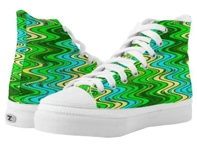 ZipZ High-Top Sneakers-WAVY #2 ZipZ High-Top Sneakers-from COLORADDICTED.COM-