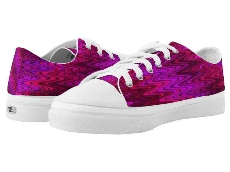 ZipZ Low-Top Sneakers-WAVY #2 ZipZ Low-Top Sneakers-Purples & Fuchsias & Violets & Magentas-from COLORADDICTED.COM-