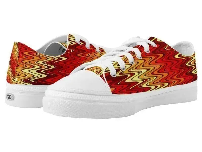 ZipZ Low-Top Sneakers-WAVY #2 ZipZ Low-Top Sneakers-Reds & Oranges & Yellows-from COLORADDICTED.COM-